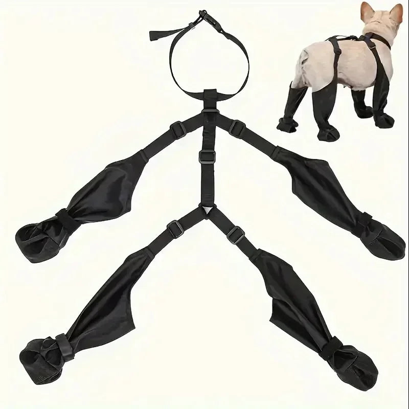 Pet Dog Shoes Waterproof Adjustable Dog Boots Rain Day Pet Breathbale Shoes for Outdoor Walking Soft French Bulldog Paws Protec