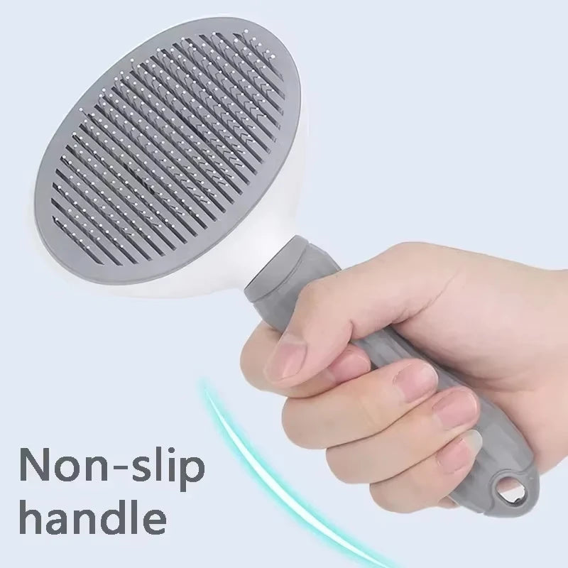 Dog Grooming Brush with Easy Clean Button