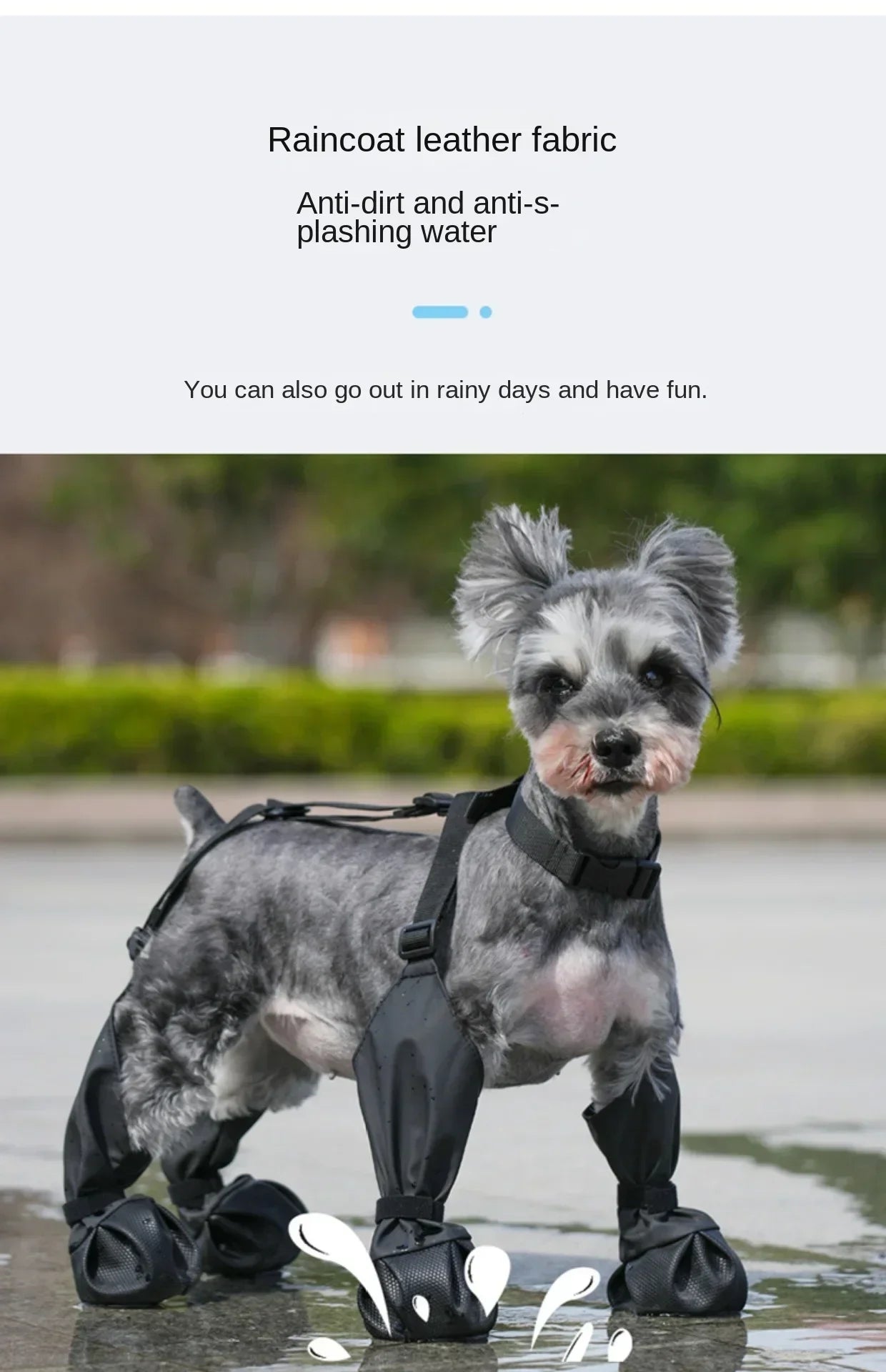 Pet Dog Shoes Waterproof Adjustable Dog Boots Rain Day Pet Breathbale Shoes for Outdoor Walking Soft French Bulldog Paws Protec